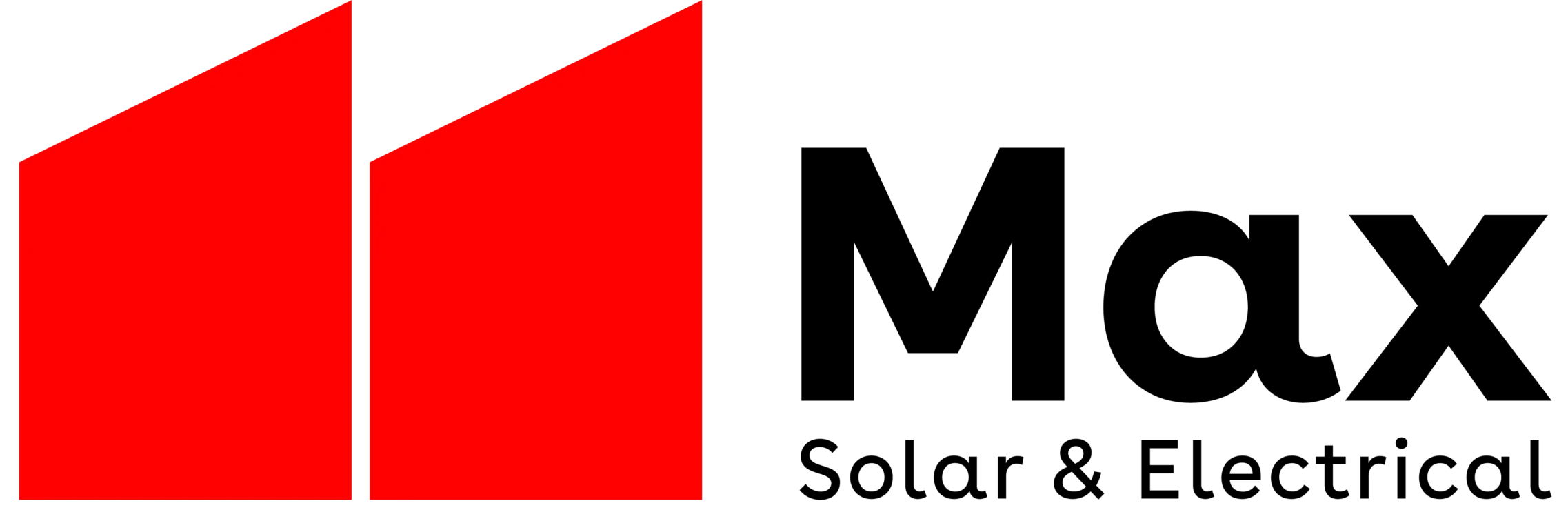 Max Solar & Electrical logo, red and black design.